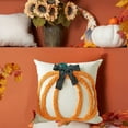 thumbnail image 5 of TanSiDing 4pcs Halloween Thanksgiving Pumpkin Pillow Cover - Soft Tufted Cushion Case for Sofa Decor, Festive Home Accent 45*45cm, 5 of 6
