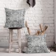thumbnail image 4 of Black Gray Grey Boho Throw Pillow Covers 18x18 Inch Bohemian Carpet Ethnic Decorative Square Pillow Cases Bohemian Carpet Ethnic Cushion Covers Farmhouse Home Decor For Sofa Couch Outdoor Set of 2, 4 of 6