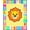Yellow, Pattern 1, variant on ODIKA 4'x6' Machine Washable Non-Slip Area Rug, Alphabet Safari Lion Face Motif with Playful Letters and Whimsical Details High Traffic Rug, Orange, 690052