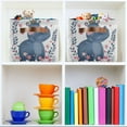 thumbnail image 6 of Princess Hippo with Crown Storage Bins with Handle Fabric Organizer Basket Foldable Box 2 Pack 14.2x10.2x8.3, 6 of 8