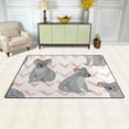 thumbnail image 3 of Coolnut Lightweight Soft Area Rugs 60 x 39 inch (5'x 3'3"), Gray Koala with Ornament Floor Mat for Kids Playing Room Hardwood Floor Living Room Nursery Rugs, 3 of 6