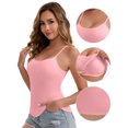 thumbnail image 3 of DARING DIVA Women's Padded Tank Top Round Neck Casual Camisole 3XL 1 Black 1 Apricot 1 Pink, 3 of 6