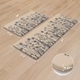 thumbnail image 3 of Anti Fatigue Kitchen Mats for Floor, Farmhouse Kitchen Rugs Sets of 2, Cushioned Kitchen Floor Mats, Comfort Standing Mat for Sink, Laundry, Office, Desk Brown/Grey 17"x47"+17"x29", 3 of 8