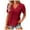 Red, variant on Women's Spring and Summer Solid Color Fashion V Ladies Workout Women Long Sleeves Shirts Spandex Long Sleeve Shirt Women Long Sleeve Layering Shirts for Women Womens Athletic Tops Short Sleeve