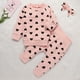 thumbnail image 2 of Gibobby Conjunto niño Conjunto Pullover Hoody Tops + Pantalones Niñas Infant Valentine Heart Baby Print Girls Outfits&Set(Rosa,0-6 Meses), 2 of 5