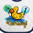 thumbnail image 4 of Inktastic Ducky 1st Birthday Boys or Girls Baby Bib, 4 of 4