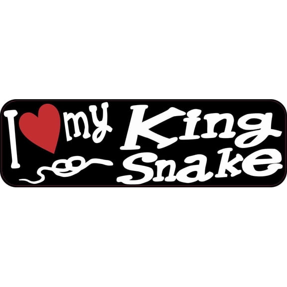 10in x 3in I Love My King Snake Bumper Sticker Vinyl Truck Window Decal