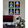thumbnail image 7 of Drsoum Gamer Decor for Boys Gaming Wall Art Neon Gaming Room Decor Gamer Wall Art Teenage Boy Room 8x10in4pcs Natural Framed, 7 of 7