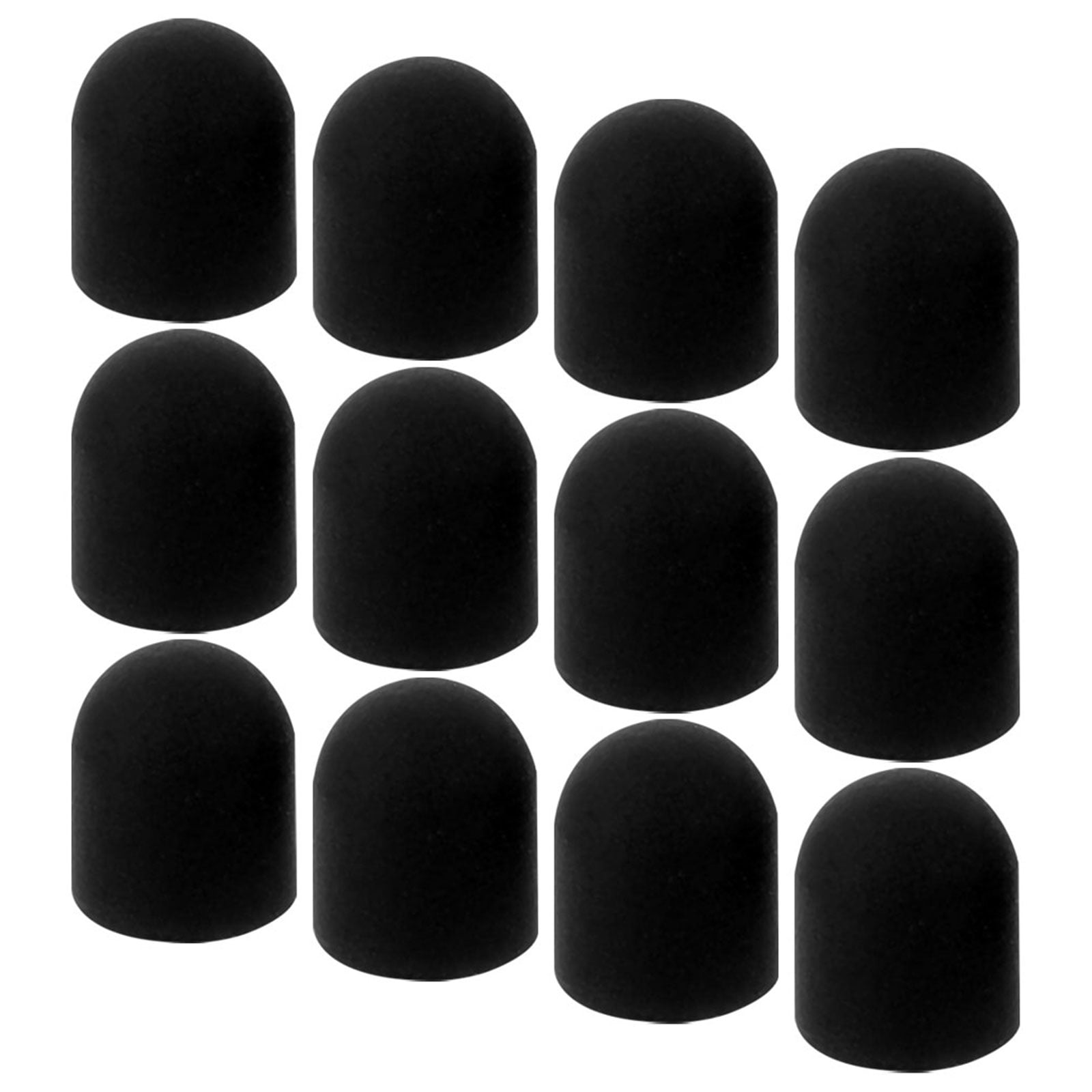 FENGGUIQU 100Pcs Black Silicone Stylus Pen Replacement Tips for Smooth Writing on Tablets and Phones