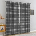 thumbnail image 4 of Blackout Curtains, Grunge Looking British Tartan Scottish Black Grey Retro Tartan, Thermal Insulated Window Curtains & Drapes Fast Drying Machine Washable for Living Room Bedroom-W52xL84in, 4 of 6