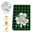 thumbnail image 5 of St. Patrick's Day Kitchen Towel Luck Shamrock Truck Tea Towel Green Buffalo Plaids Hand Drying Towel for Cooking Baking Cleaning Wipes, 17.7 x 26 Inch, 5 of 7