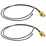 onelinkmore Pigtail Antenna WiFi Coaxial Cable RP SMA Female to 2 IPX U.FL Female 1.13 Cable Y Type Combiner Antenna Cable for Gateway Mini PCIe Cards Xbox Network Card WiFi Adapter Pack of 2