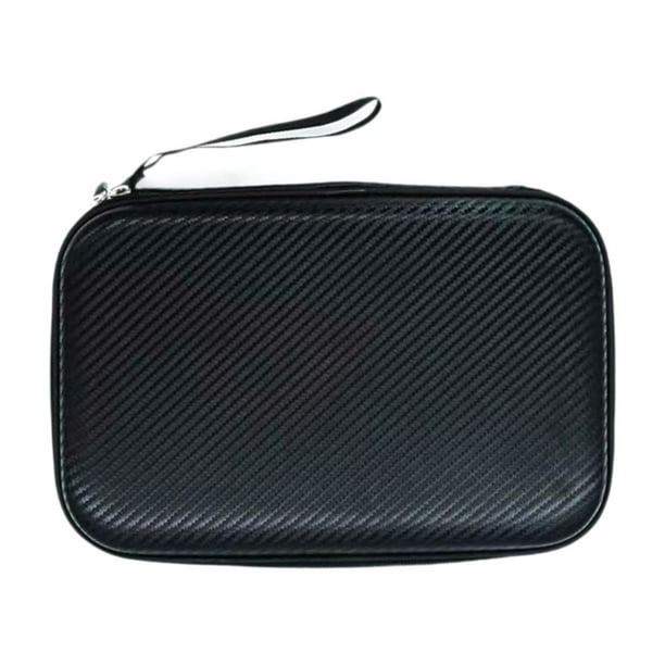 Caparilla de almacenamiento de estuche de pido de pong de cáscara dura Protector práctico a prueba de polvo de viaje al aire libre Tapa de la Negro