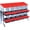 Red, variant on EastVita Nesting Boxes 8-Holes Nesting Boxes for Chickens Height-Adjustable with Chicken Perch can accommodate 8 to 32 Chickens and Comes
