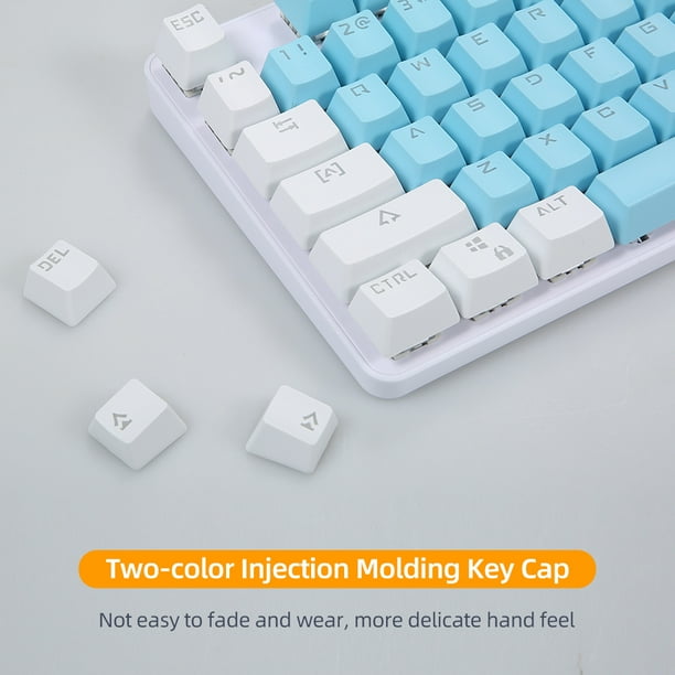 Teclado Mecánico Para Juegos Mecool - 104 Teclas, Retroiluminado Azul, Interruptores Marrones