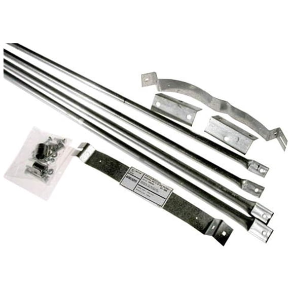 Selkirk 8" SureTemp Chimney Roof Brace Kit, Steel Mounting Support, Silver, 208440