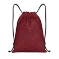 thumbnail image 1 of Saiise Burgundy Floral Pattern Sports Drawstring Backpack - String Swim Gym Bag with Wet Proof Pocket for Women&Men-Medium, 1 of 6