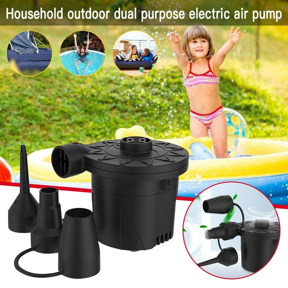 Electric Air Pump with 3 in 1 Nozzles,Air Mattress Pump,Portable Inflator Deflator Pump,Quick-Fill Inflator Pump for Inflatables Couch, Pool Floats, Water Toy, Swimming, Raft Bed - Low Noise
