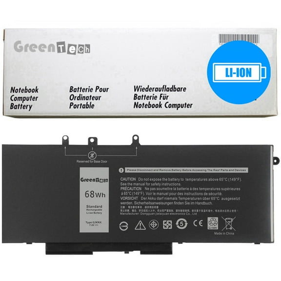 GREENTECH GJKNX BATTERY FOR DELL LATITUDE 5480 LATITUDE 5580 7.6V 68WHR 451-BBZG DY9NT