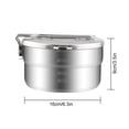 thumbnail image 2 of FlyFlise 1.5L Stainless Steel Lunch Case with Storage Bag Camping Pot for Backpacking Hikiing Fishing, 2 of 8