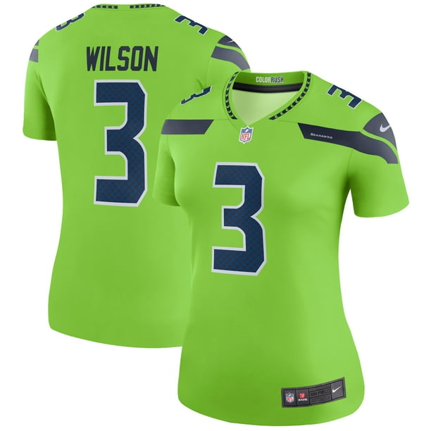 Russell Wilson Seattle Seahawks Nike Women's Color Rush Legend Jersey ...