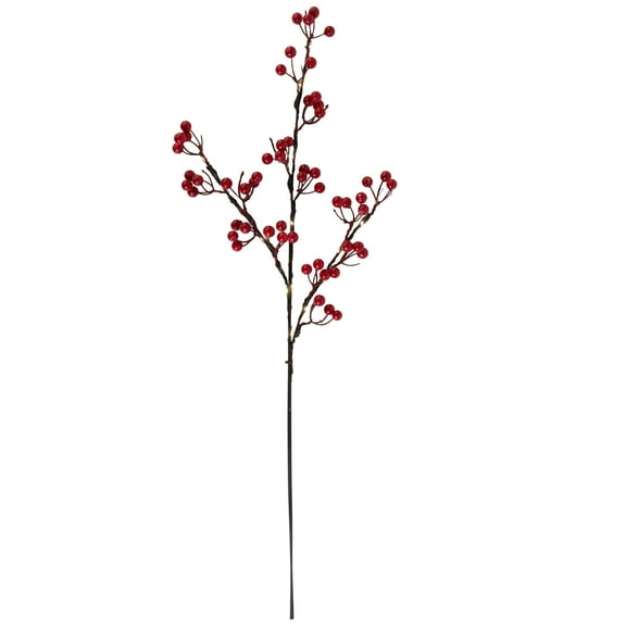 Northlight Lighted Berries Christmas Spray - 29" - Warm White