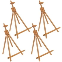 U.S. Art Supply Topanga 31" Tabletop Wood Folding A-Frame Artist Studio Easel (Pack of 4) Beechwood Tripod Display Stand