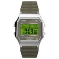 thumbnail image 1 of Timex 34 mm T80 Digital Dial Resin Strap Watch Green One Size, 1 of 3