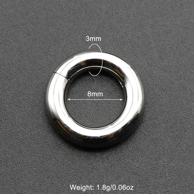 Smooth Hinged Stainless Steel Segment Hoop Ring 00G Large Size Septum Clicker BCR PA Piercing Nose Ring Ear Stretcher Weights