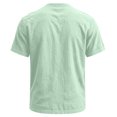 thumbnail image 5 of Sewkxo Men's Linen Shirts Short Sleeve Casual Shirts Button Down Shirt for Men Beach Summer Shirt,Light Green 2XL, 5 of 8