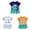 6Pcs Cute Baby Boy Clothes-Dark Blue+White+Orange, variant on Gerichy Boys Outfit Sets 6 Piece Short Sleeve Cotton Cute Kids Summer Clothes T Shirts and Shorts Suit 3M-8T