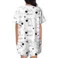 thumbnail image 4 of Womens Pajama Sets With Pocket, white Dog Cute Lounge Sets Short Sleeve Sleepwear PJ Sets for Women, 4 of 6
