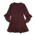 thumbnail image 2 of bar III Womens Solid Ruffled Dress, Red, 14, 2 of 2