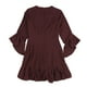thumbnail image 2 of Vestido liso con volantes bar III para mujer rojo 0, 2 of 2