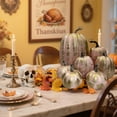 thumbnail image 6 of Yaoyar 7PCS Artificial Pumpkins Halloween Decoration Rural Style Farmhouse Foam Pumpkin Harvest Season Thanksgiving Day is Suitable for Table top House Dining Table Party Decoration, 6 of 6