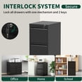 thumbnail image 7 of IKIMI 2 Drawer File Cabinet with Lock, Metal Filing Cabinets for Home Office, Under Desk Small Storage Cabinet, Steel Vertical File Cabinets for Letter/Legal/A4 File,Assembly Require Black, 7 of 7