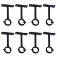 thumbnail image 1 of Ceiling Mounted Curtain Rod Brackets, Heavy Duty Ceiling Bracket for 1 Inch Curtain Rod Holder(Set of 8, Black), 1 of 10