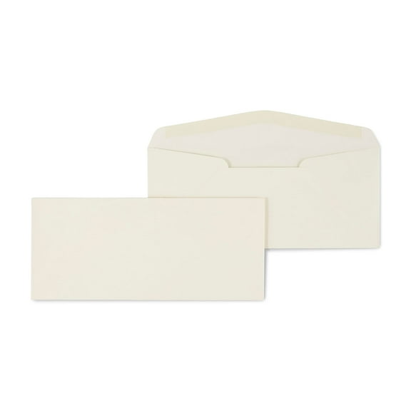 Staples #10 Premium Diag-Seam Gummed Envelopes 4-1/8" x 9-1/2" Ivory 500/BX 918211