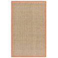thumbnail image 3 of SAFAVIEH Natural Fiber Arbor Bordered Area Rug, Natural/Rust, 6' x 9' - Coastal Design, Natural & Rust, Seagrass, Ideal for Entryway, Kitchen, Living Room, Office, 3 of 13