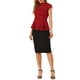 thumbnail image 2 of INSPIRAR CHIC Blusa sin mangas de encaje floral de ganchillo con cuello redondo y peplum para mujer XL roja, 2 of 8