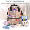 thumbnail image 5 of Daiia Cute Lamas Large Capacity Baby Bag Waterproof Stylish Diaper Bag Mummy Backpack Adjustable Straps Diaper BagBaby Essentials Bag, 5 of 6