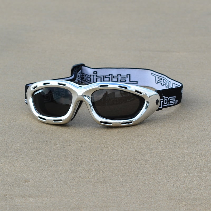 Vented Floating Jet Ski Goggles Chrome Silver Frame / Smoke Tint Lens