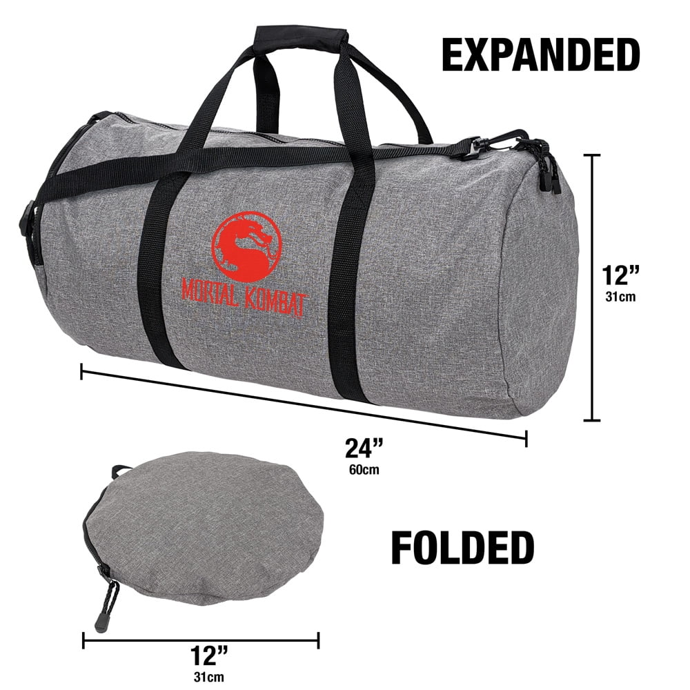 Mortal Kombat Dragon Logo Lightweight Duffel Bag for Sports and Gym Packable for Travel