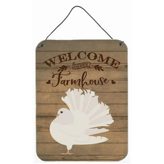 Silver Fantail Pigeon Welcome Wall or Door Hanging Prints