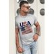 thumbnail image 3 of ABPHQTO Camiseta gráfica para hombre con cuello redondo y estampado de bandera de EE. UU. gris para hombre, 3 of 5