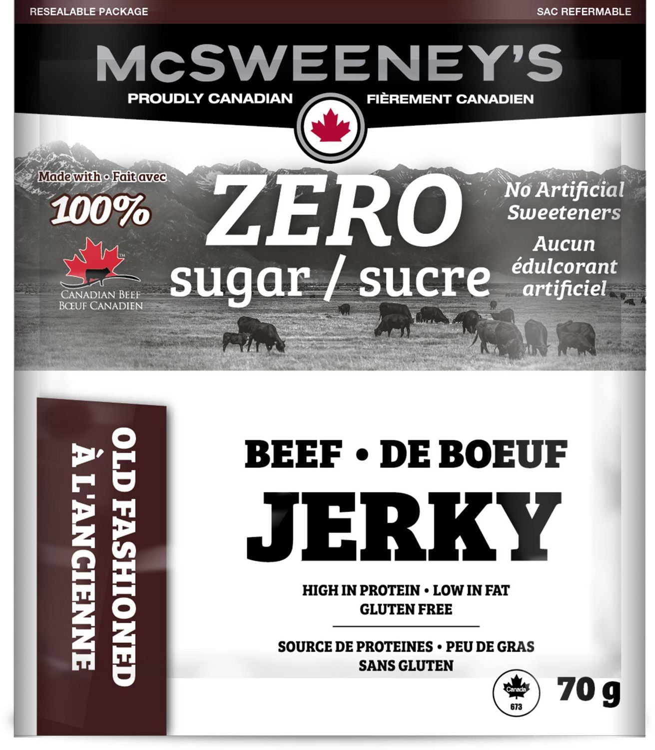 "Zero Sugar" à l'Ancienne de boeuf McSweeney's 70g