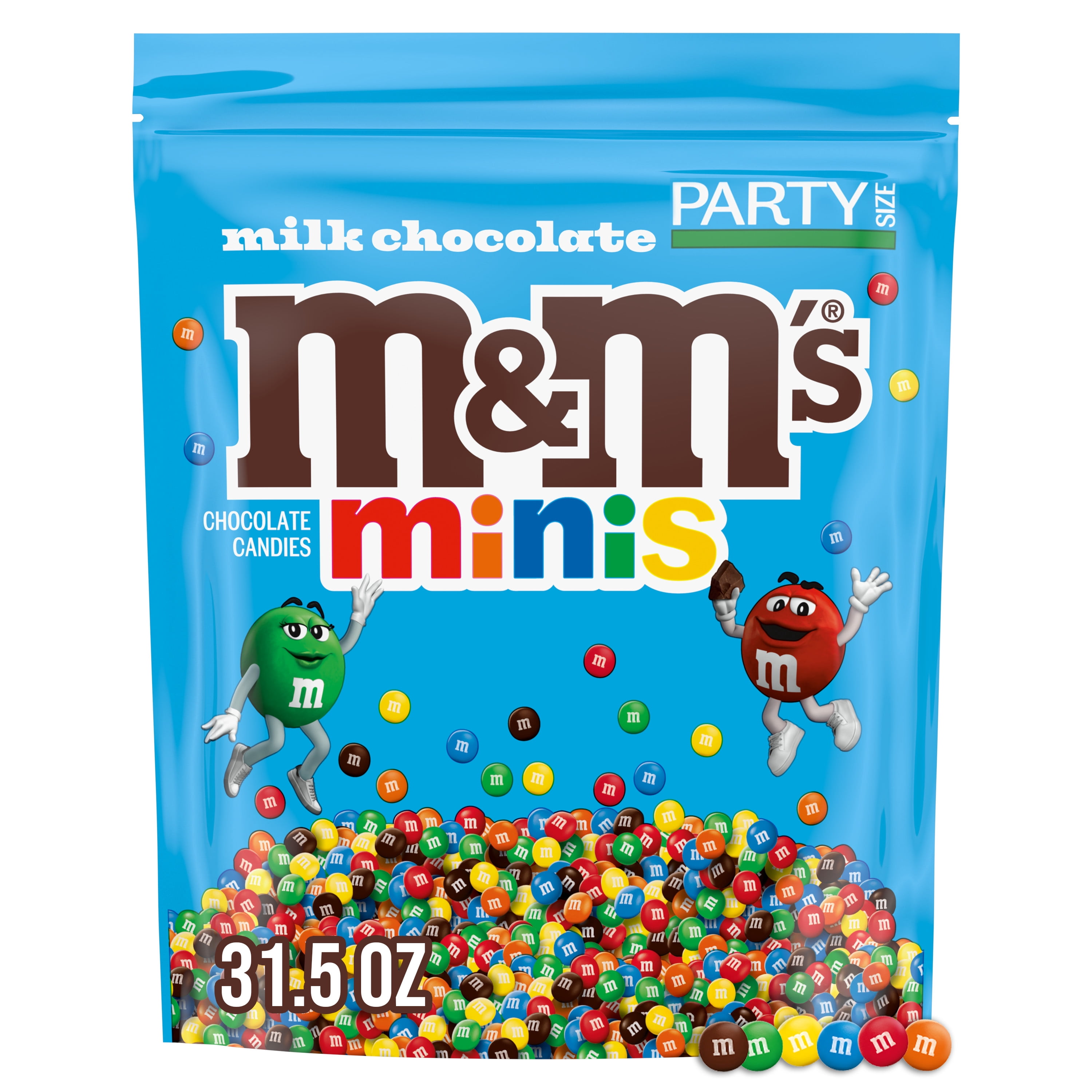 2X - M&M,S Minis Milk Chocolate Candy, Family Size, 16.9 Oz