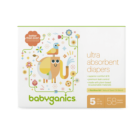 Babyganics Ultra Absorbent Diapers (Choose Size and