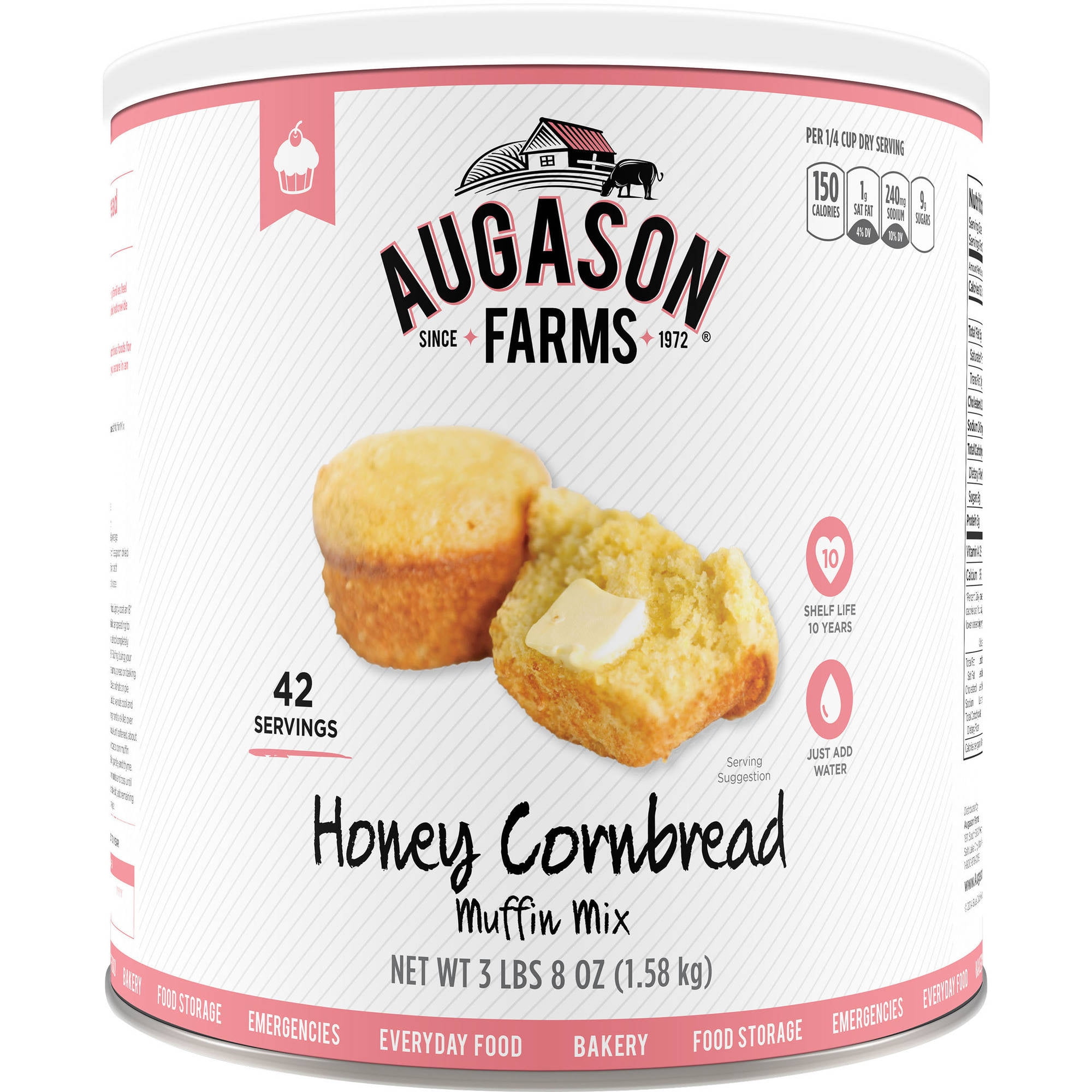 Augason Farms Honey Cornbread Muffin Mix, 72 oz by Generic