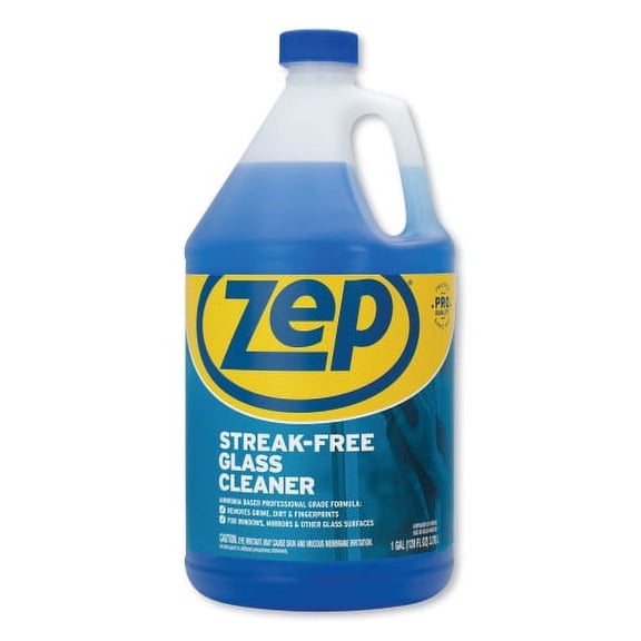 Zep Commercial Streak-Free Glass Cleaner, Pleasant Scent, 1 Gallon
